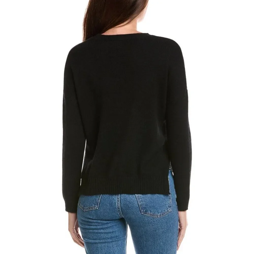 The Cashmere Project Womens  Dog Cashmere Sweater, Black_2